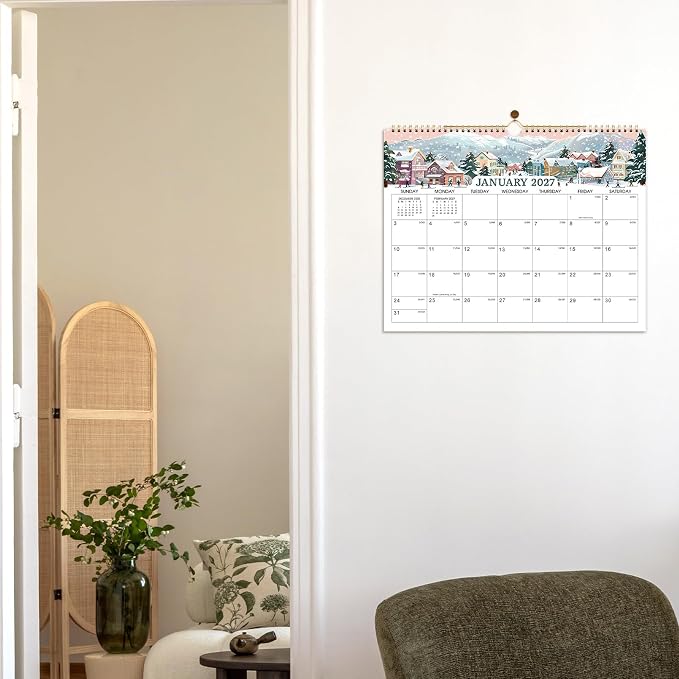 Calendar 2026-2028 - Wall Calendar 2026-2027, Jul. 2026 - Jun. 2028, 2 Years, 14.8'' x 11.6'', with Julian Dates, Hanging Hole, Thick Paper, Landscape Calendars