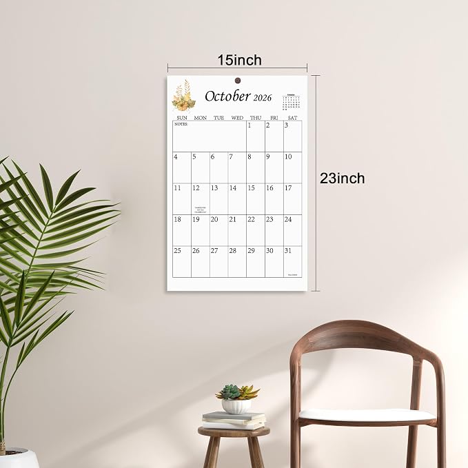 Large Wall Calendar 2026-2027(23" x 15")-Jun. 2026 - Dec. 2027
