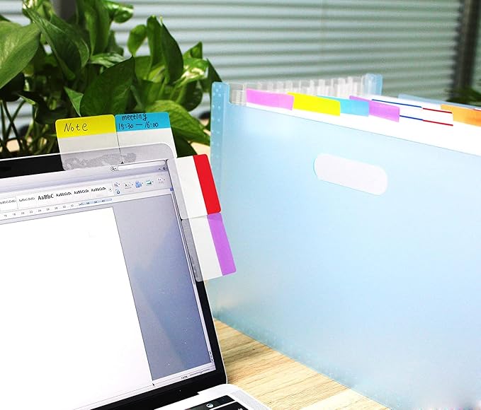ELII 300 Pcs Tabs 2 Inch Sticky Index Tabs,Colorful Tabs for Notebooks | Writable Transparent, Book Tabs,Page Tabs Colored Page Markers, Tabs for Books, Notebook Tabs, Tabs for Annotating Books