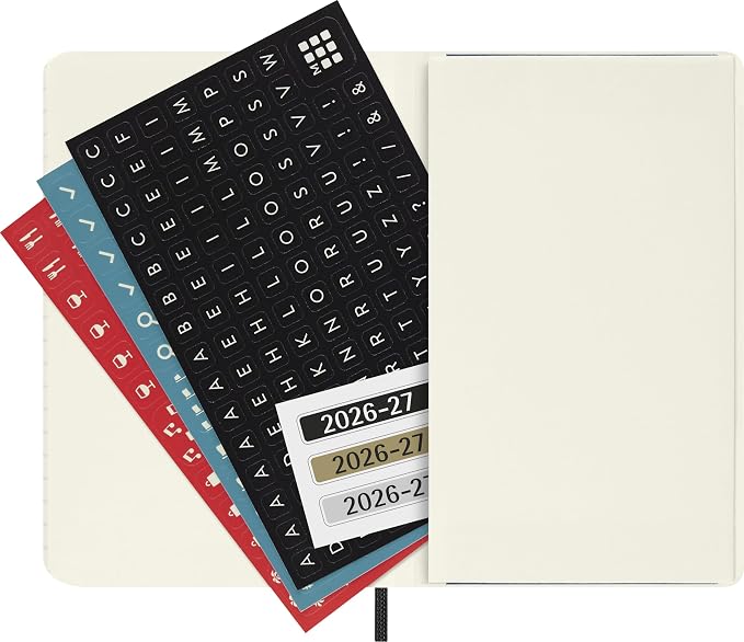 Moleskine 2026-27 18-Month Weekly Planner, Pocket, Black, Softcover | July 2026-December 2027 Pocket 208-page weekly planner with weekly spreads, ruled notes pages, stickers, and pocket.