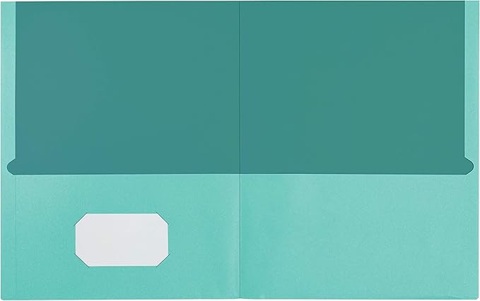 Oxford 2 Pocket Folders, Textured Paper, Assorted Colors (Blue, Purple, Teal, Orange, Pink), Contrasting Interior, Letter Size, 25 Per Box (53274EE) (Pack of 8)
