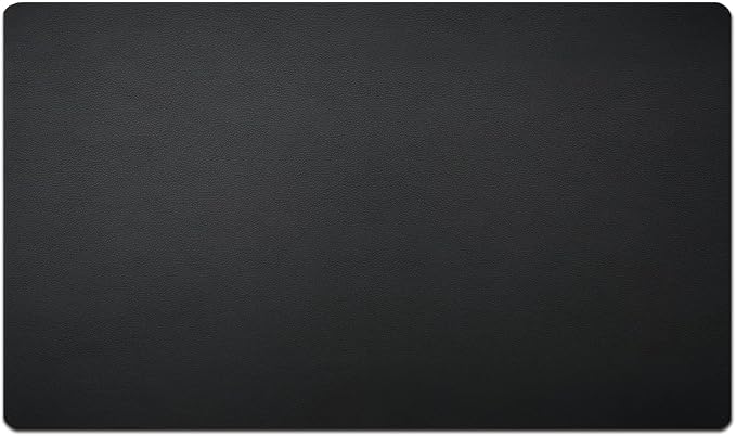 Nekmit Leather Desk Blotter Pad 24 x 14 Inches, Flat, Non-Slip, Waterproof, Black