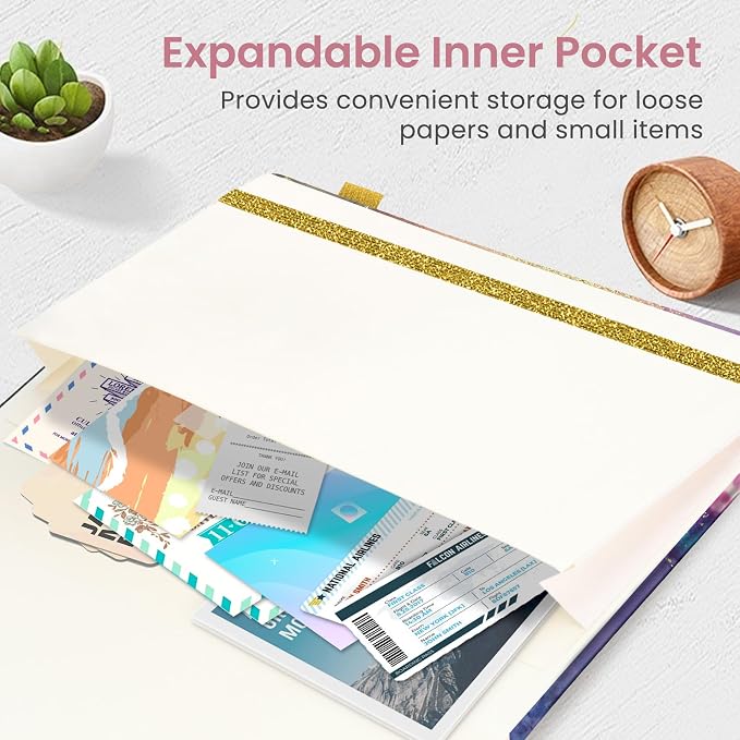 Taja Lined Journal Notebook for Women & Men, Hardcover Leather Journal for writing, A5 College Ruled Notebook for Work & Note Taking, Perfect for Office School Home Supplies, 160 Pages, Color Splash