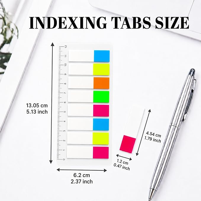 Ericter Transparent Sticky Tabs, Writable Page Markers 800 Pieces Repositionable PET Clear Book Tabs Index Tabs for Notebooks Study Office Use Adults Artists