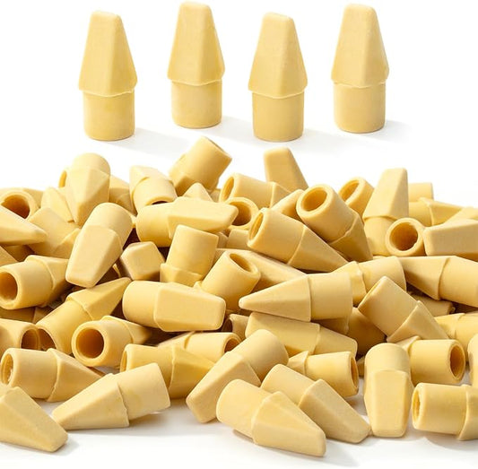 Mr. Pen- Pencil Eraser Toppers, 120 Pack, Yellow, Cap Erasers | Pencil Top Erasers, Eraser Caps, Tops for Pencils