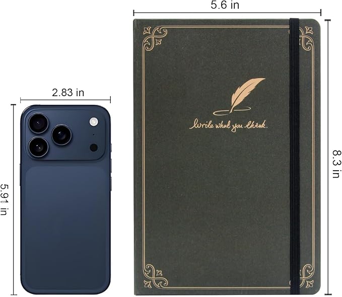 WETLOTE European Vintage Pattern Notebook - Made of sustainable and excellent quality paper,gold fabric and simple patterns, suitable for office, school and many other occasions(Blank/Black/B5)
