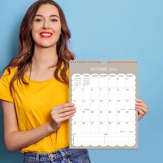 2026-2027 Wall Calendar - 2026 Vertical Wall Calendar Runs from Now to June 2027, 11.5" x 14.5", Strong Twin-Wire Binding, Thick Paper, Modern Calendar for Office, School, Home