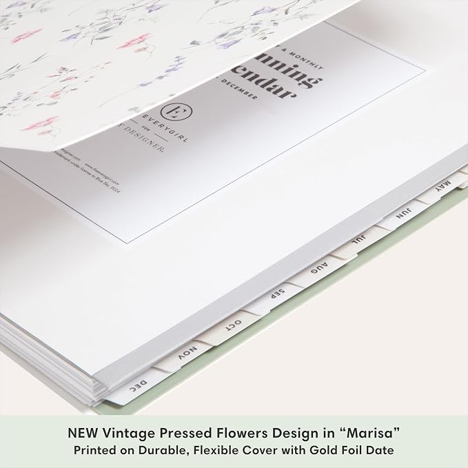 Blue Sky 2026-2027 Weekly & Monthly Academic Planner, 8.5"x11", Marisa | July 2026 - June 2027, Flexible Cover, Wirebound, Laminated Tabs, Storage Pocket, Stickers, Academic Year, The Everygirl