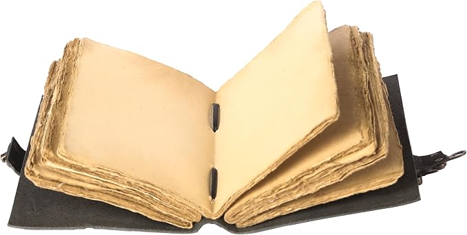 Vintage Leather Journal Handmade Buffalo Deckle Edge Paper – Leather Bound Journal for Women Men Vintage C-Lock Closure Ideal for Writing & Travel for Artists