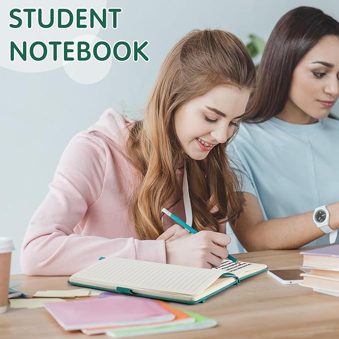 Qeeenar 24 Pack Leather Notebook Journals Bulk 5.7" x 8.3" Harder Cover A5 Journals for Writing Men Women Leather Travel Notebooks Daily Gifts for Office Back to School (Multicolored)