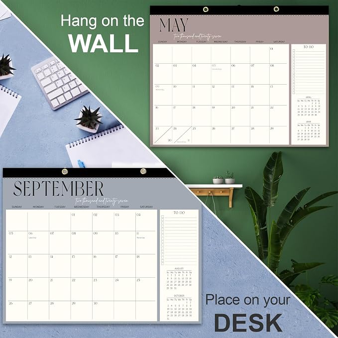 Guasslee Large Desk Calendar 2026-2027, 19-Month Large Hanging Desk/Wall Calendar From 2026 June-2027 December, 17" X 22" School Year Monthly Planner With Thick Paper For Office Home School Organizing
