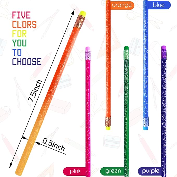 30 Pcs Color Changing Mood Pencil,Colored Wooden Pencils with Eraser,Heat Activated Color Changing Thermochromic Pencils for Students Gifts and Office Supplies(5 Colors)