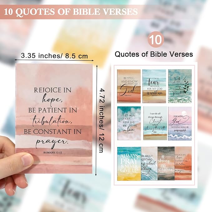 Kosiz 30 Pcs Christian Gift Bulk Mini Bible Verse Notepads Small Inspirational Scripture Note Pads Religious Notebooks Journal for Women Men Church Vbs Sunday School Teacher Student Back to School