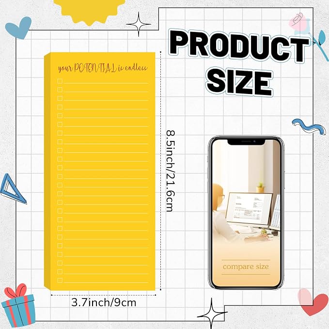 Censen 10 Pack 500 Sheets to Do List Notes Daily Checklist Notepad with 50 Sheets Undated Memo Pad Color Block Shopping List Weekly Plan Notepad Organizer Planners(Colorful,Motivation Words)