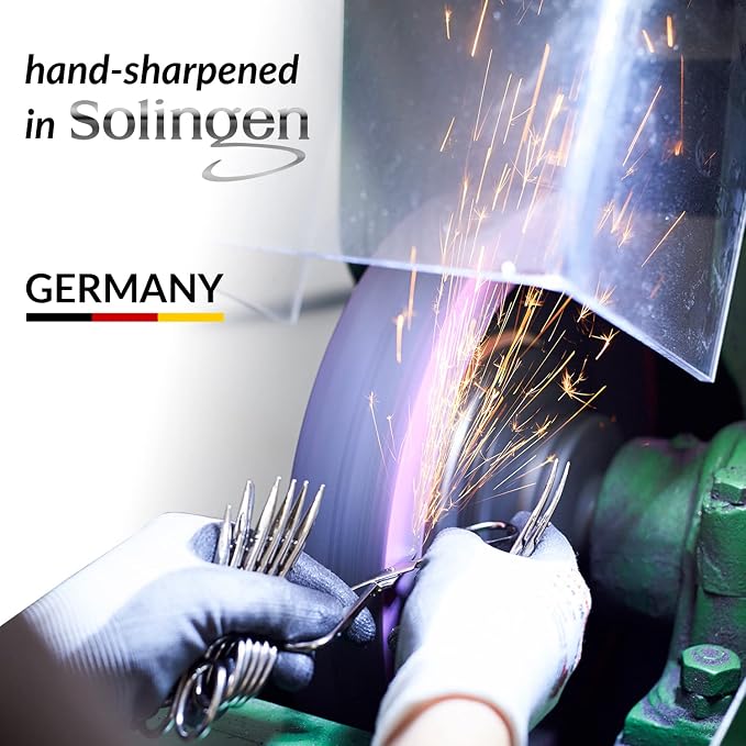 marQus - Straight nail scissors made in Germany Solingen for precise cutting of nails suitable as fingernail and toenail cutter with Premium Storage Case