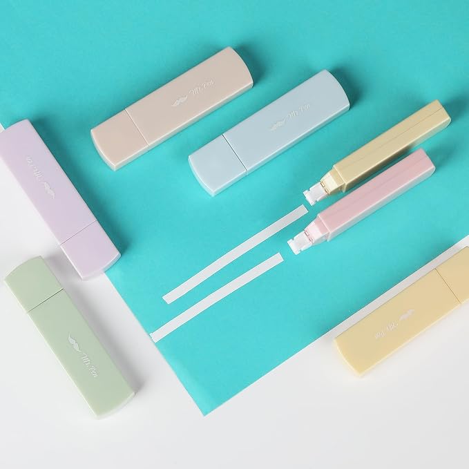 Mr. Pen- Aesthetic Correction Tape, 0.2" x 197", 12 pcs, Pastel Colors | Cute Correction Tape