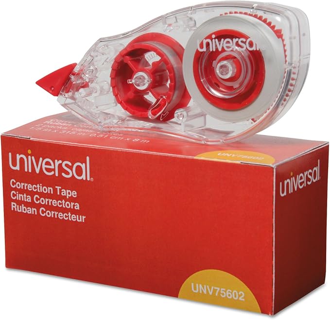 Universal Correction Tape with Two-Way Dispenser, white (UNV75602)