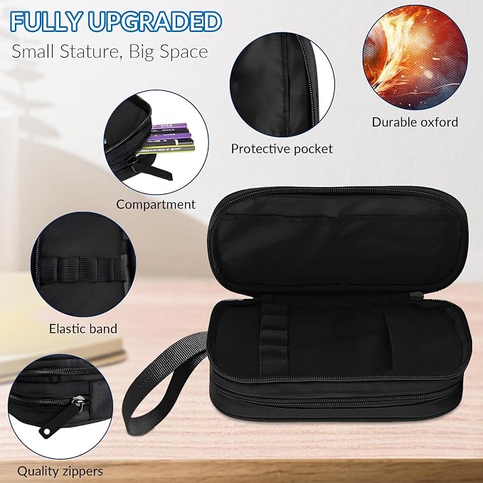 TILYTADLY Large Pencil Case for Boys - Baseball Boys Pencil Pouch with Zipper Compartments - Big Capacity Pen Box Pen Bag Organizer with Keychain for Kids Teens School