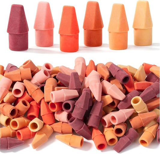 Mr. Pen- Pencil Top Erasers, 120 Pack, 6 Different Sunset Orange Colors | Latex-Free & No Smudge Pencil Eraser Tops
