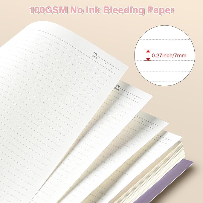 5 Subject Notebooks College Ruled, Lined Notebook with Removable Dividers | 300 Pages 100GSM Thick Spiral Writing Journal for Women & Men, Small A5 Spiral Notebooks for Work, School Supplies, 6" x 8"