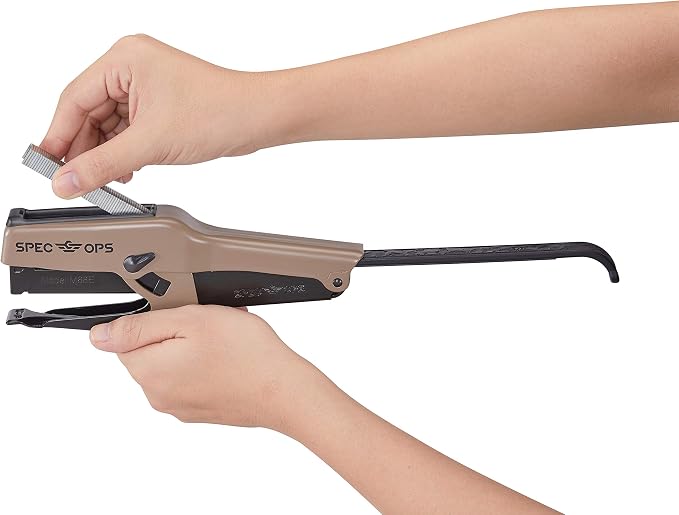 Spec Ops Tools Elite Duty Packaging Plier Stapler, 7/16"" Crown, 1/4""-3/8"" Leg Length Staples, 3% Donated to Veterans