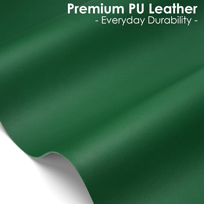 Leather Desk Pad Protector, Waterproof Mouse Pad, PU Desk Mat, Office Desk Cover, Desk Writing Mat for Office/Home/Work/Cubicle (Dark Green) 35.4x17 in
