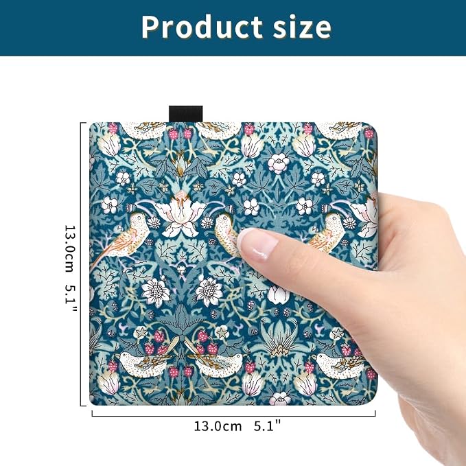 E-WEICHEN 5x5 Handmade Handy Portable Cloth Fabric Hardcover Sewing Binding Travel Watercolor Sketchbooks Watercolor Paper 140LB/300gsm 20Sheets/40Pages Journal Mixed Media Pad Notebook Bird