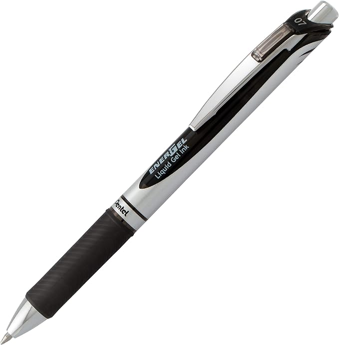 Pentel EnerGel RTX Retractable Liquid Gel Pen, Medium Line, Metal Tip, Assorted Ink 4-Pk (BL77BP4M)