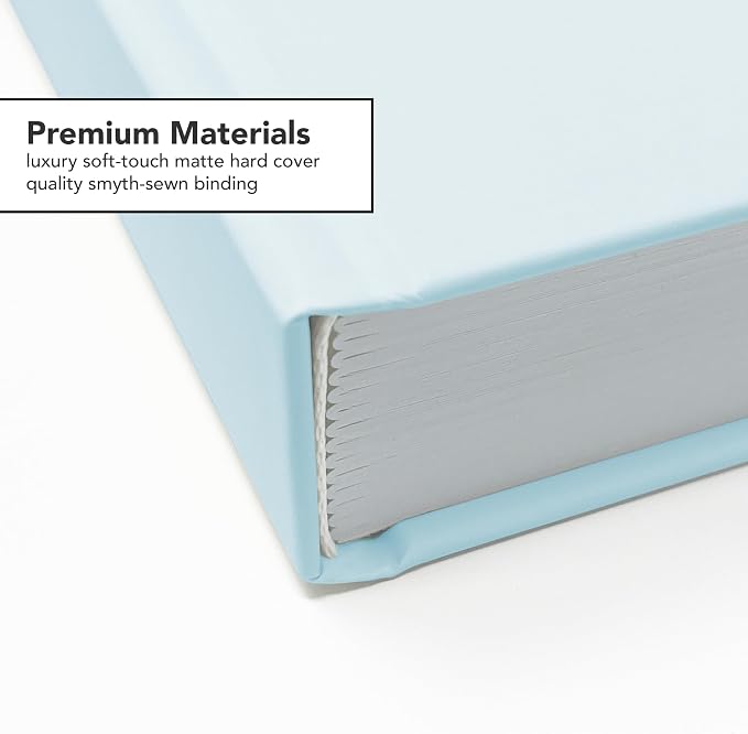 CovoBook™ Blank Hardcover | Premium Sketchbook Journal Guest Book | Photo Prop Home Decor (Powder, Size 9)