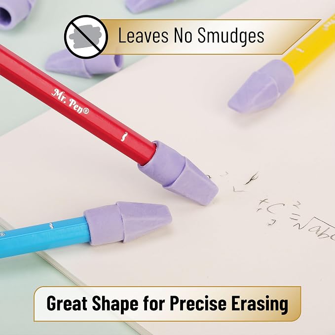 Mr. Pen- Pencil Erasers Toppers, 120 Pack, Purple, Erasers for Pencils | Pencil Top Erasers, Pencil Eraser