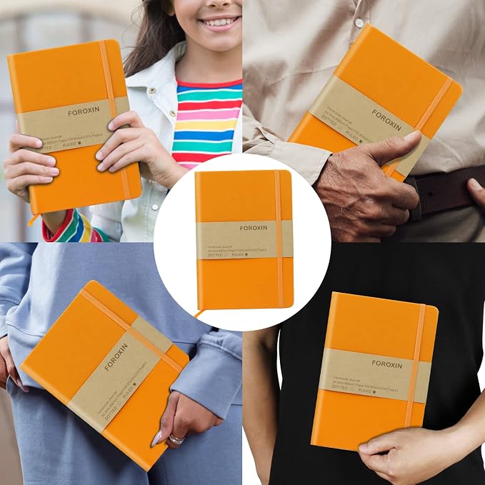 Journal notebook (A5-Lined,Yellow Color),192 Pages, Medium 5.7X8.3 inches - 80 gsm Thick Paper, Hardcover