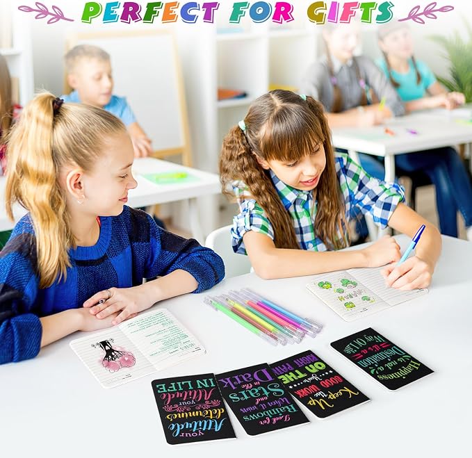 48 Pcs Mini Inspirational Notebooks Bulk with 48 Colorful Pens， 3.5"x5.5" | Small Pocket Journal Notepads Set, Motivational Bulk Gifts for Women Men Teacher Students Kids, End of School Year Gift Bulk