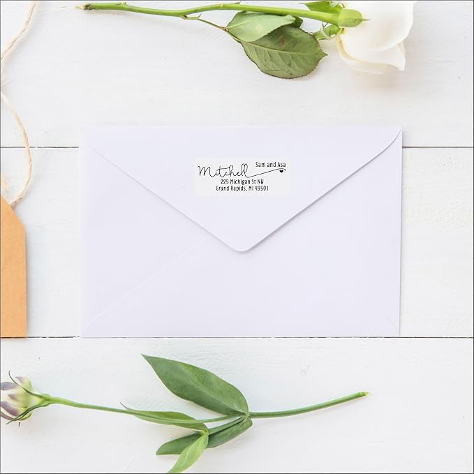 White Address Labels - Personalized Return Address Labels, Mailing and Shipping Labels for Envelopes, Packages, Business, Home by PrettySweetParty (250, No icon)