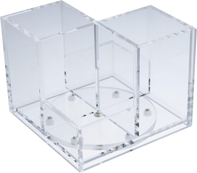 Gartner Studios 360 Degree Rotating Acrylic Carousel Pen Holder, 5” x 5”