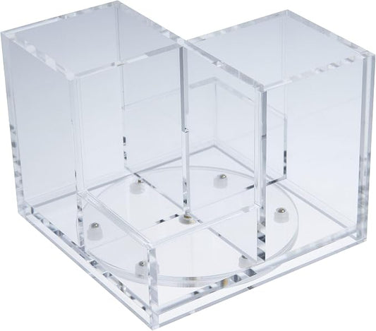 Gartner Studios 360 Degree Rotating Acrylic Carousel Pen Holder, 5” x 5”