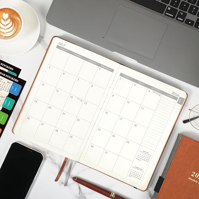 2026-2027 Planner - Planner 2026-2027 Weekly and Monthly with Stickers, JUL. 2026 - JUN. 2027, 5.75" X 8.25", Academic Calendar Planning with Premium Paper, Pen Holder, Inner Pocket and 44 Notes Pages