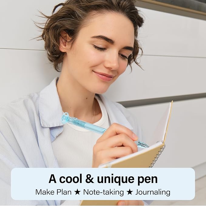 8 Pack Retractable Gel Pens, Black Ink Quick-Drying No Smudge | 0.7mm Fine Point Smooth, Long-Lasting Ink, Cute Aesthetic Pens for Journaling, Writing, School Office, Gift for Women Nurse