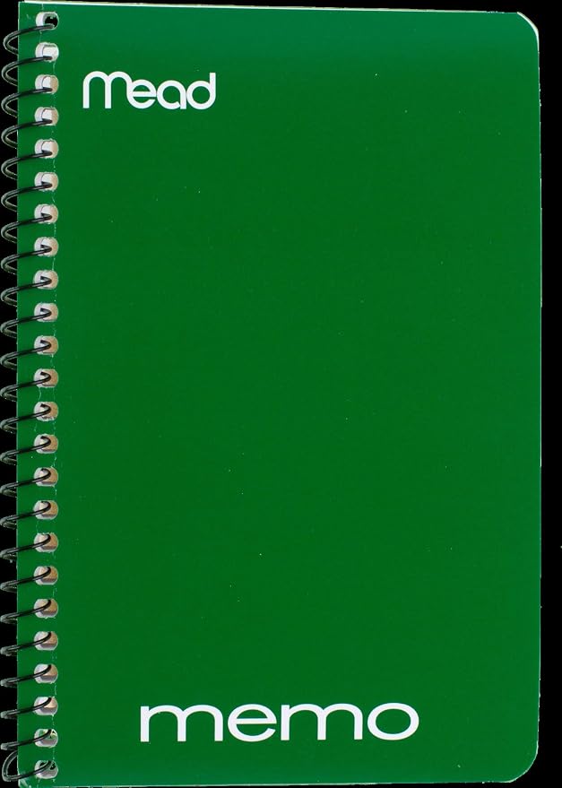 Mead Spiral Memo Notebook, 8 Pack, Pocket Notebook, College Ruled Paper, 3" x 5", 60 Sheets per Notebook, Assorted Colors (73605)