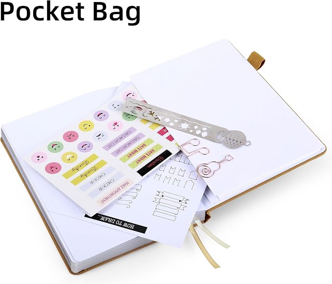 A5 Bullet Dotted Journal Notebook | 160gsm Thick Bleedproof Paper, Lay Flat Binding, 160 Numbered Pages | Hard Cover Dot Grid Notebook/Bullet Journals for Creatives & Professionals (dragonfly)