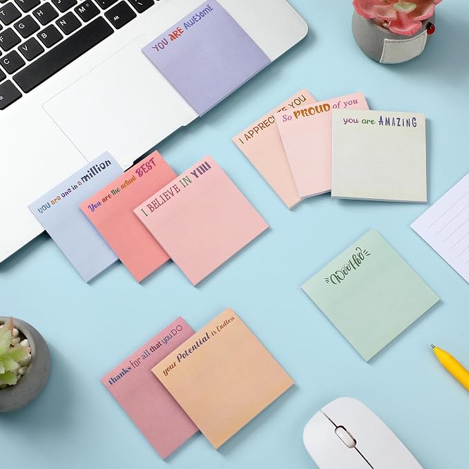 Yinder 24 Pcs Sticky Notes Gifts Bulk,Thank You,Aesthetics