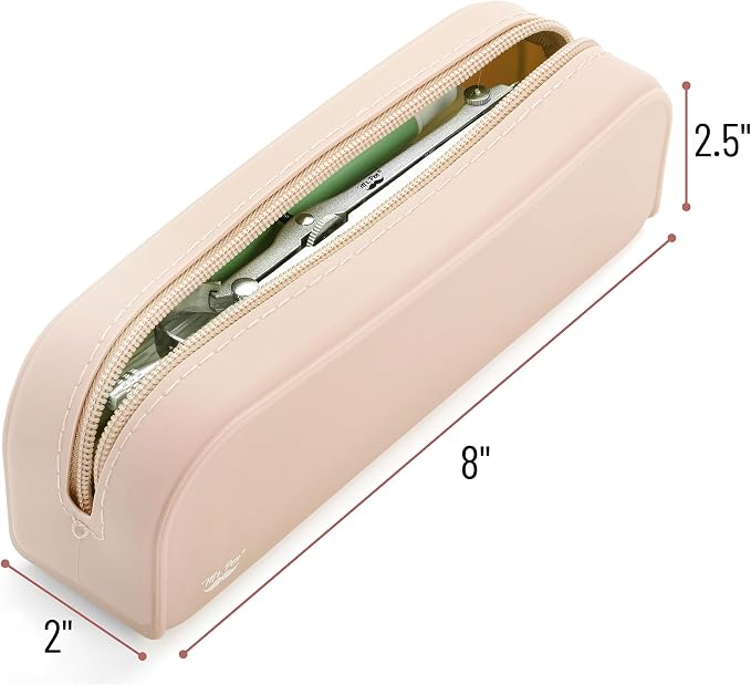 Mr. Pen- Silicone Pencil Case, Aesthetic Pencil Bag for Women, Makeup Pouch | Multifunctional Pouch for Stationery, Cosmetics and Electrical Goods Storage