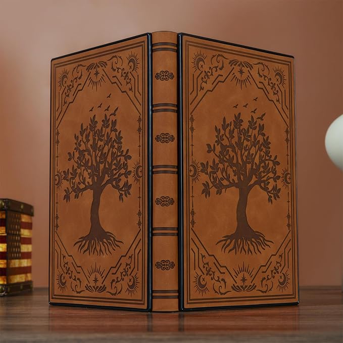 ZXHQ Diary with Lock, Hardcover(14.8 cm x 21 cm) Leather Lock Journal, Built-in Lock, 180° Lay Flat, Tree of Life Embossed Cover, 100 Gsm Thick Paper