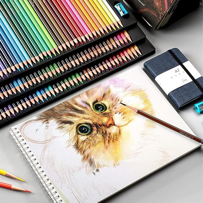 48 Colors Artist Colored Pencils Set for Adult Coloring Books, Soft Core, Professional Numbered Art Drawing Pencils for Sketching Shading Blending Crafting
