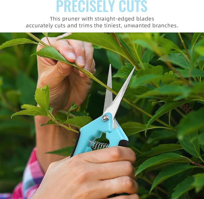 4 Pack Pruning Shears, 6.5 Inch Garden Scissors Gardening Hand Pruning Snips with Straight Stainless Steel Precision Blades for Gardening Flower Plant Precise Trimming and Pruning Maintenance