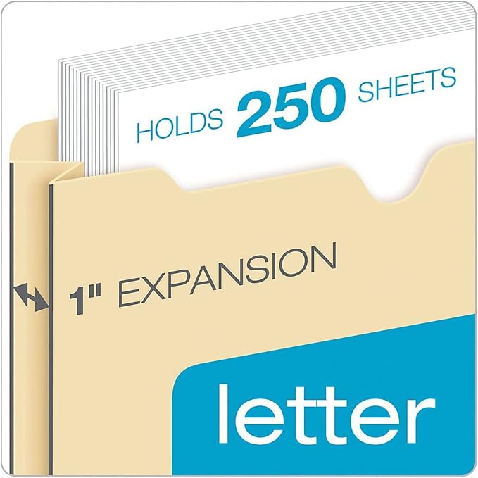 Office Depot Manila File Jackets, 1in. Expansion, 8 1/2in. x 11in., Box of 50, OD24910