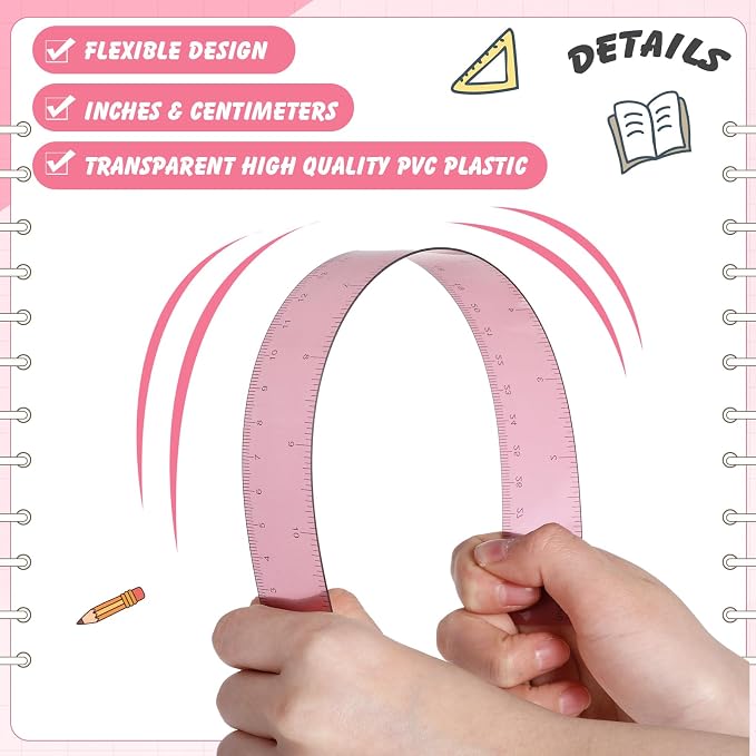 120 Pcs Clear Plastic Ruler Bulk 12'' Colorful Ruler for Classroom with Inch Centimeter for Teacher Student Back School Office Supplies Tool Operation Measuring Drawing(Vintage Colors)