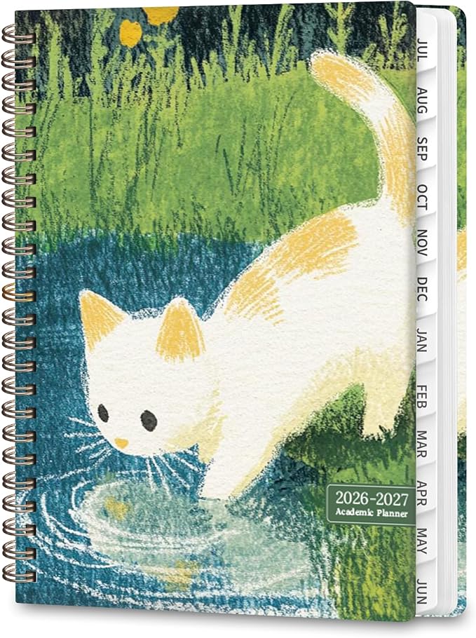 Planner 2026-2027, Weekly and Monthly Academic Year Calendar Planner, July 2026 - June 2027, Daily Agenda Book for Office School Supplies, A5(6.3'' x 8.5'')