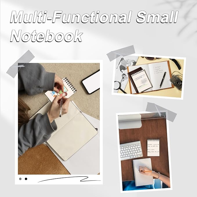 8pcs Dreamdove Blank Page Journal 3.1" X 4.3"Small Spiral Pocket Notebook Blank Unlined Notepads160 Pages Cute Spiral Blank Notebook No Lines Top Notebook Unlined Little Memo Steno Note Pads Nursing Notepad For Work, School, Office, Nurse, Travel