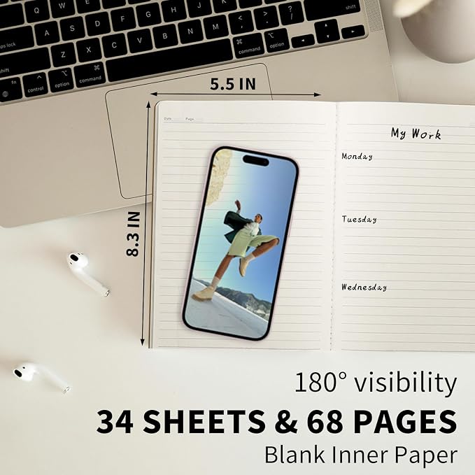 50 Pack A5 Lined Kraft Notebook Journals 8.3x5.5 In，Travel Journals Notebooks Bulk，Subject Notebooks 34 Sheets 68 Pages for Writing School Office Supplies (Lined-50 Pack)