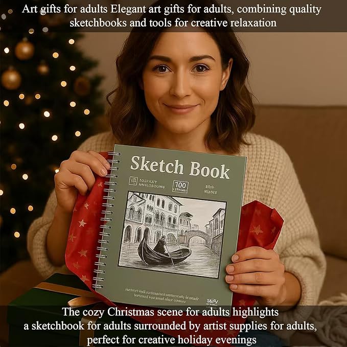 SuFly Small Sketchbook, Sketch Book 5.5 X 8.5, Pack of 1 (68lb/100gsm), 100 Sheets Artist Sketch Pad, Acid Free Drawing Paper, Art Paper for Drawing and Painting & Adults.